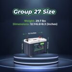 12V 120AH Group 27 LiFePO4 Battery Cranking & Deep Cycle Lithium Battery (Dual Purpose) - Image 5