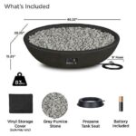 Real Flame 48.25 in. x 28.25 in. Riverside Oval Propane Gas Fire Bowl, Shale - Image 4