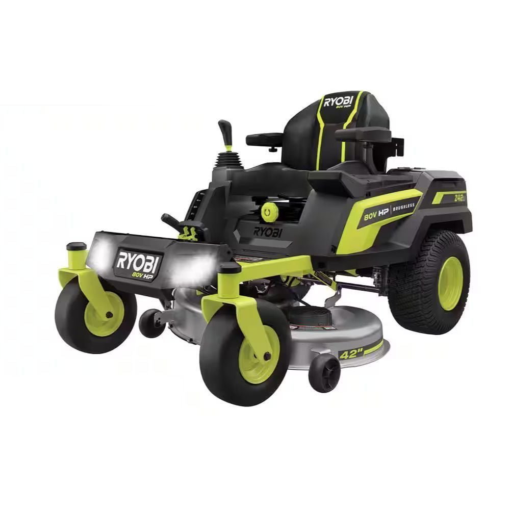 1YOBI-80V-HP-Brushless-42-in.-Battery-Electric-Cordless-Zero-Turn-Riding-Mower-2-80V-Batteries-2-40V-Batteries-and-Charger-1.jpg RYOBI 80V HP Brushless 42 in. Battery Electric Cordless Zero Turn Riding Mower Batteries and Charger 80V Batteries 40V - Image 1