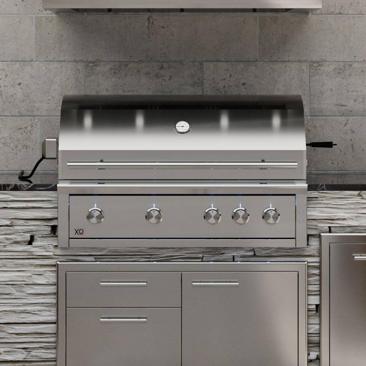 23499d0c5e00234c42749d3f0f1b9c03.jpg XO Appliance 42″ Grill 4 Burner with Rotiss Burner LP - Image 1