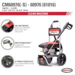 SIMPSON 1.2-GPM Clean Machine 2300 PSI 1.2-GPM Cold Water Electric Pressure Washer with 3 Spray Tips (Battery Included) CM60976 - Image 12