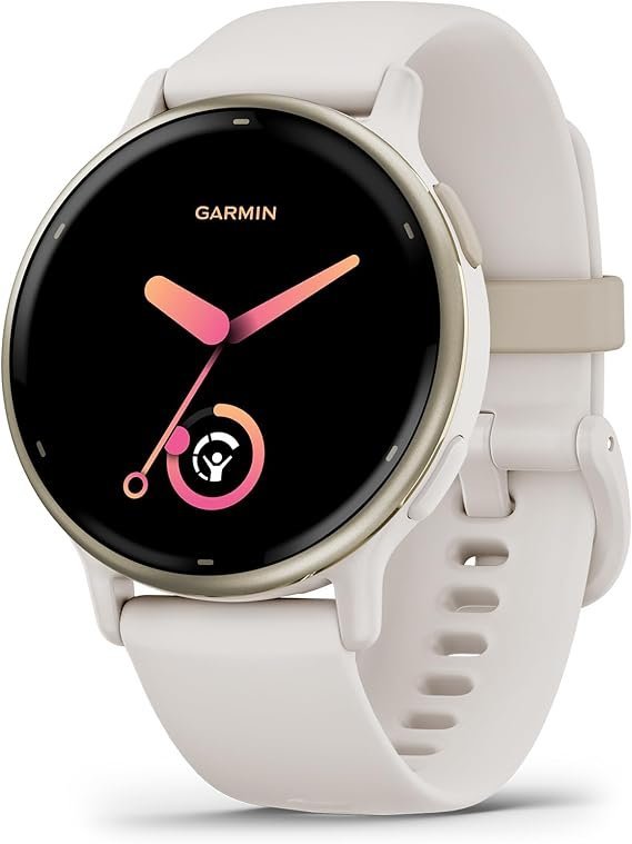 610Jl4dUB7L._AC_SX569_.jpg Garmin vĂvoactive 5, Health and Fitness GPS Smartwatch, AMOLED Display, Up to 11 Days of Battery, Ivory - Image 1