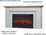 Real Flame Malie 68″ Electric Fireplace with Mantel & Remote Control - Image 3
