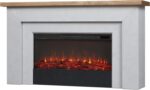 Real Flame Malie 68″ Electric Fireplace with Mantel & Remote Control