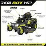 80V Max HP Lithium 54″ Brushless Electric Zero Turn Lawn Mower - Image 21