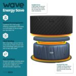 Wave Atlantic 6-Person Inflatable Hot Tub | Integrated Eco Heater | 130 Aquajet Massage System | Anti-Freeze Protection | Quick 15-Minute Setup | Gray Rattan - Image 10