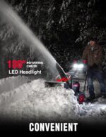 PowerSmart HB2805A 80V 24-Inch Self-Propelled 2-Stage Cordless Snow Blower with 6.0Ah Battery & Charger - Image 9