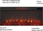 Real Flame Malie 68″ Electric Fireplace with Mantel & Remote Control - Image 8