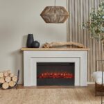 Real Flame Malie 68″ Electric Fireplace with Mantel & Remote Control - Image 2