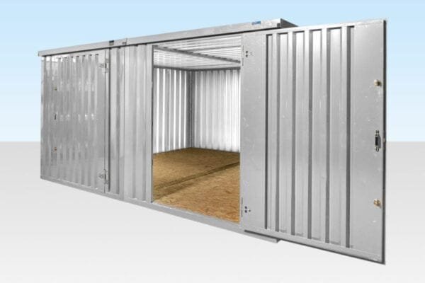 975-Linked-FlatPack-Containers-1-960x640-1-600x400-1-1-1.jpg 4M X 4.2M Side Linked Flat Pack Container Bundle (Galvanised) - Image 1