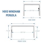 14×10 Windham Modern Steel Pergola - Image 3