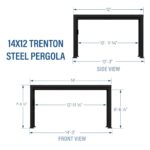 14×12 Trenton Modern Steel Pergola - Image 3