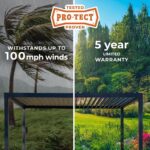 20×10 Sarasota Steel Louvered Pergola - Image 4