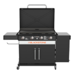 Blackstone 36-in Culinary Cabinet Griddle with Side Table: Versatile Outdoor Cooking in Stainless Steel