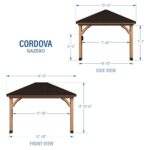 Cordova 14×10 Outdoor Gazebo with Steel Frame and Weather-Resistant Canopy - Image 2
