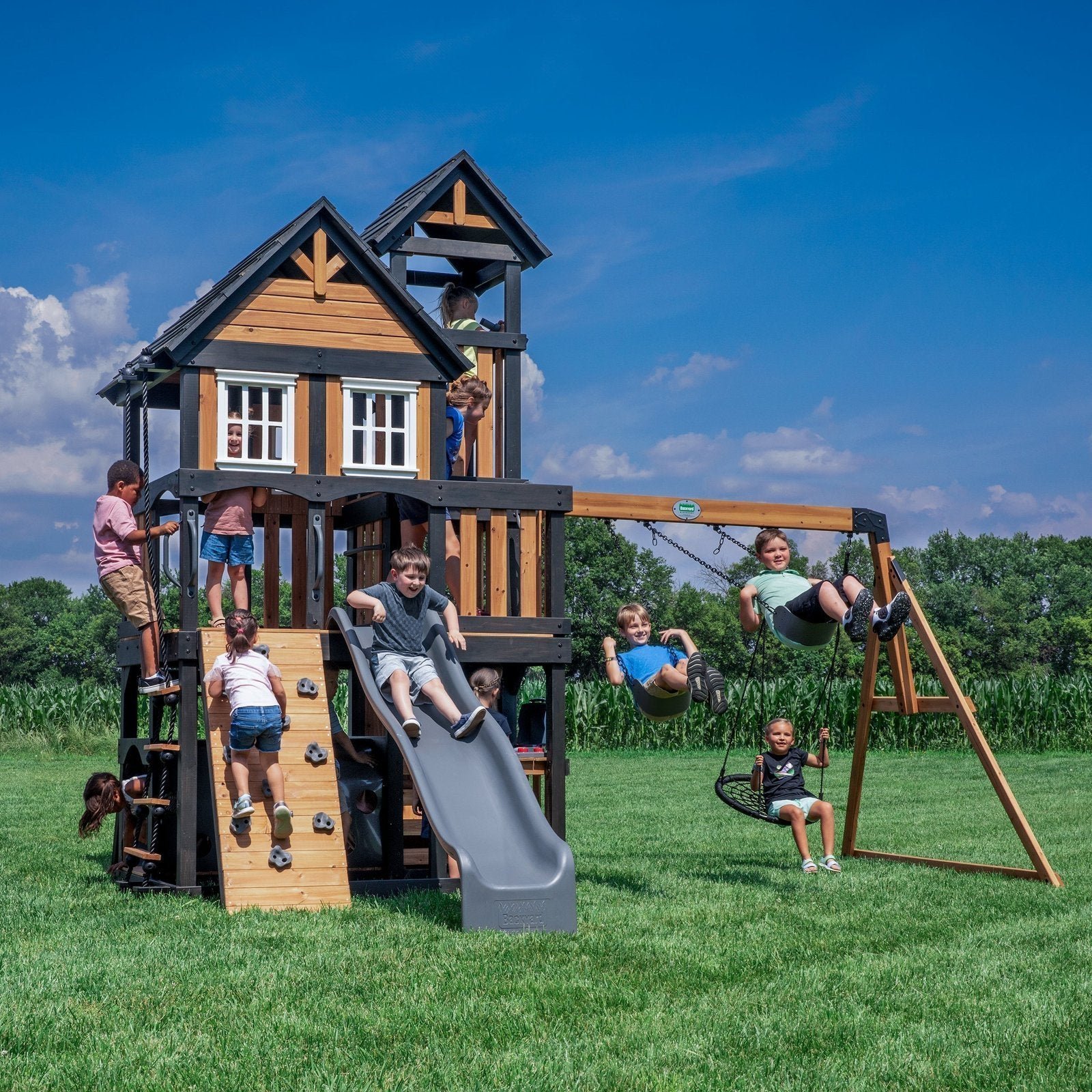 HerowithKids-1.jpg Mystic Tower Swing Set - Image 1