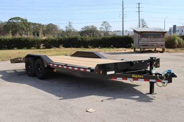 IMG_7938-600x400-1-1.jpg 22 Foot Big Tex Heavy Duty with Drive-Over Fender Black Equipment Trailer (14DF-19BK+3KR) - Image 1