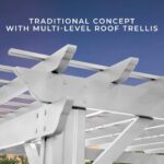 12×10 Hawthorne Traditional Steel Pergola With Sail Shade Soft Canopy - Image 9