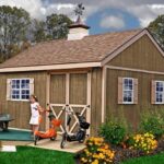 New Castle 16×12 Wood Storage Shed Kit – ALL Pre-Cut