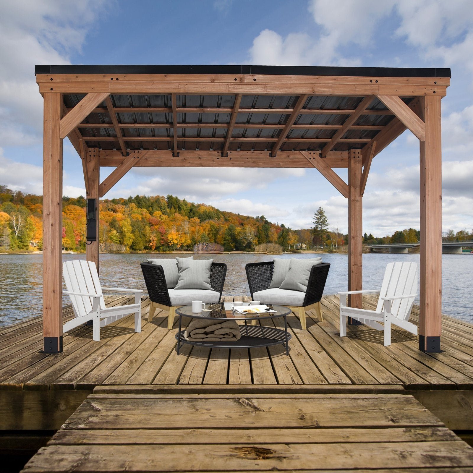 P2_Arcadia_lake-1.jpg Backyard Discovery 12×9.5 Arcadia Gazebo - Image 1