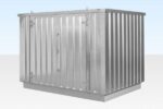 4M X 2.1M Flat Pack Container Store – Galvanised - Image 2