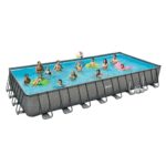 Summer Waves 32ft x 16ft x 52in Rectangle Frame Above Ground Swimming Pool Set - Image 8