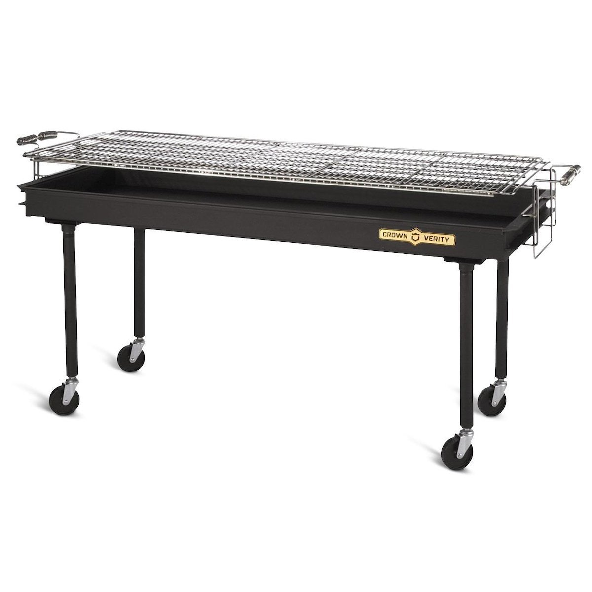 a059593070c40ba0013a6ef30c7b32bc.jpg Holstein Manufacturing 2460CSSG 60″ Country Club Charcoal Grill with Stainless Steel Grate - Image 1