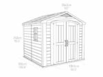 Keter Factor 8×8 Foot Large Resin Outdoor Shed - Image 7