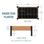 Raised planter 100% authentic teak wood - Image 6