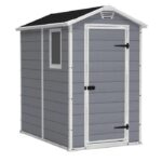 Storage Shed: Manor 4X6 S Outdoor Storage Shed, Brown