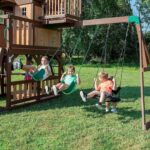 Backyard Discovery Skyfort III Cedar Swing Set w/ Tube Slide – DIY - Image 3