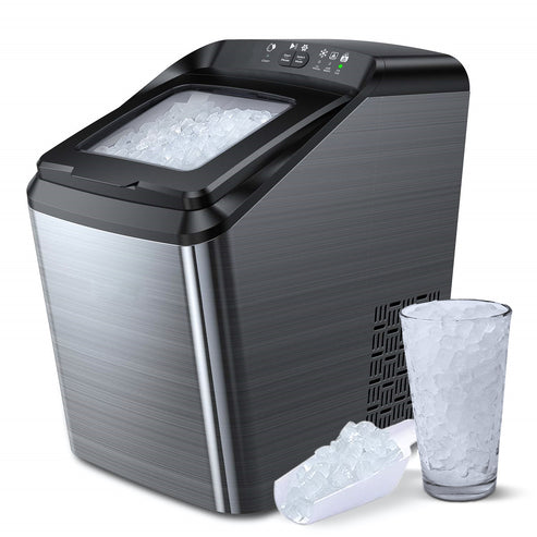saybrokeeer-product-15-image-1.png Aicook Countertop Nugget Ice Maker 26 lbs. Portable Sonic Ice Machine with Self-Cleaning - Image 1