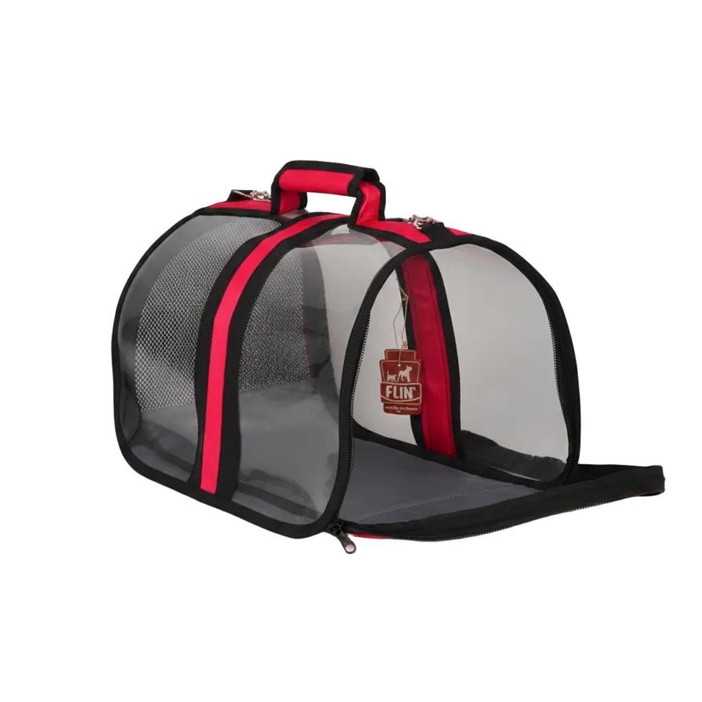 transparent-pet-carrier-bag-front-view_1800x1800.jpg Transparent Pet Carrier Bag Cat Travel Tote for Cats Small Dogs Rabbits and Birds - Image 1