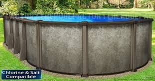 unnamed-15.jpg 18’x33′ Saltwater LX Oval Above Ground Swimming Pool – Features Stainless Steel Skimmer Panel - Image 1